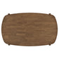 Dortch 63-inch Oval Rubberwood Dining Table with Tapered Legs Walnut