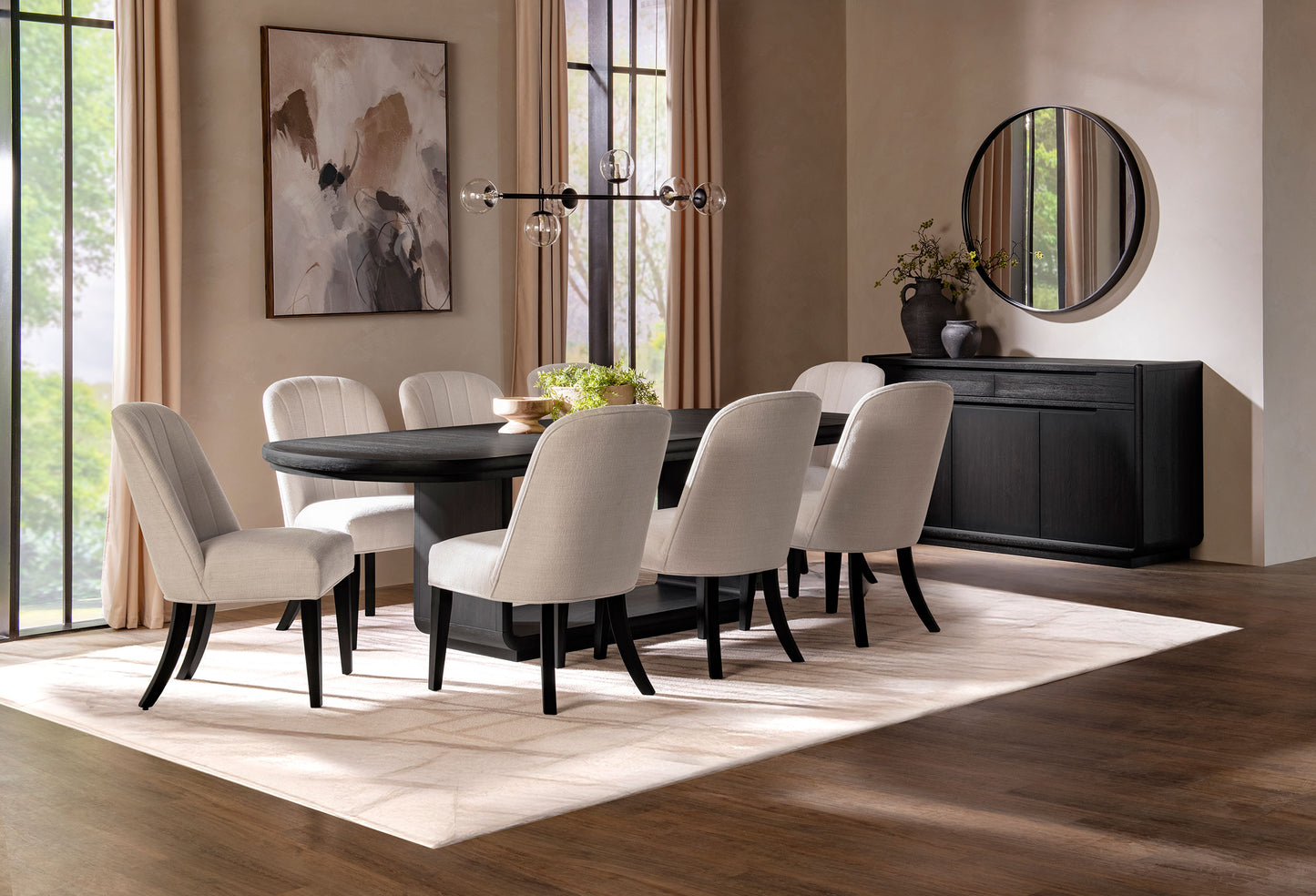 Leandro 2-drawer Dining Sideboard Server Burnished Black