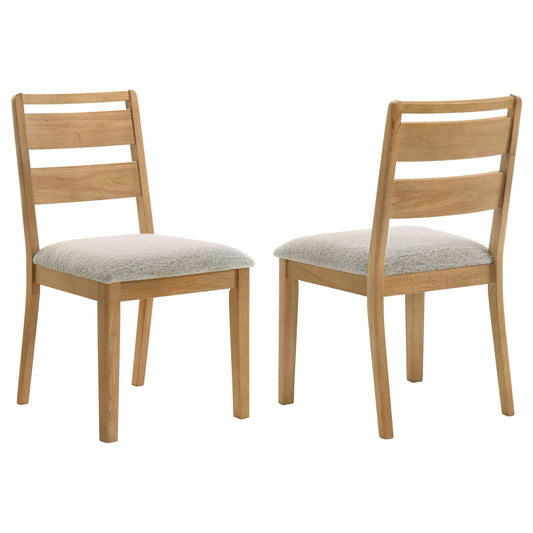 Duncan Ladder Back Dining Side Chair Washed Oak (Set of 2)