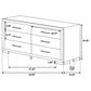 Jessica 6-piece Eastern King LED Bedroom Set Cappuccino