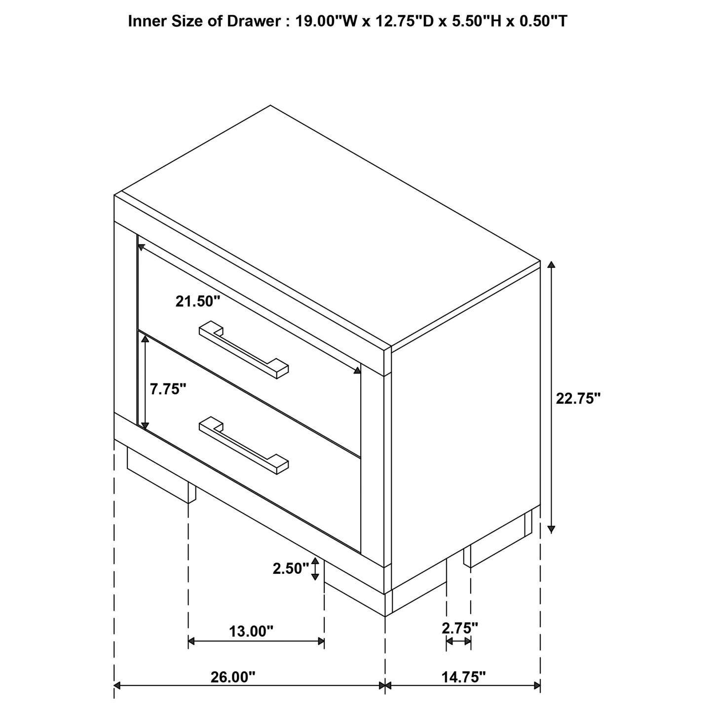 Jessica 6-piece Eastern King LED Bedroom Set Snow White