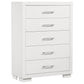 Jessica 6-piece Queen LED Bedroom Set Snow White