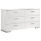 Felicity 4-piece California King Bedroom Set White High Gloss