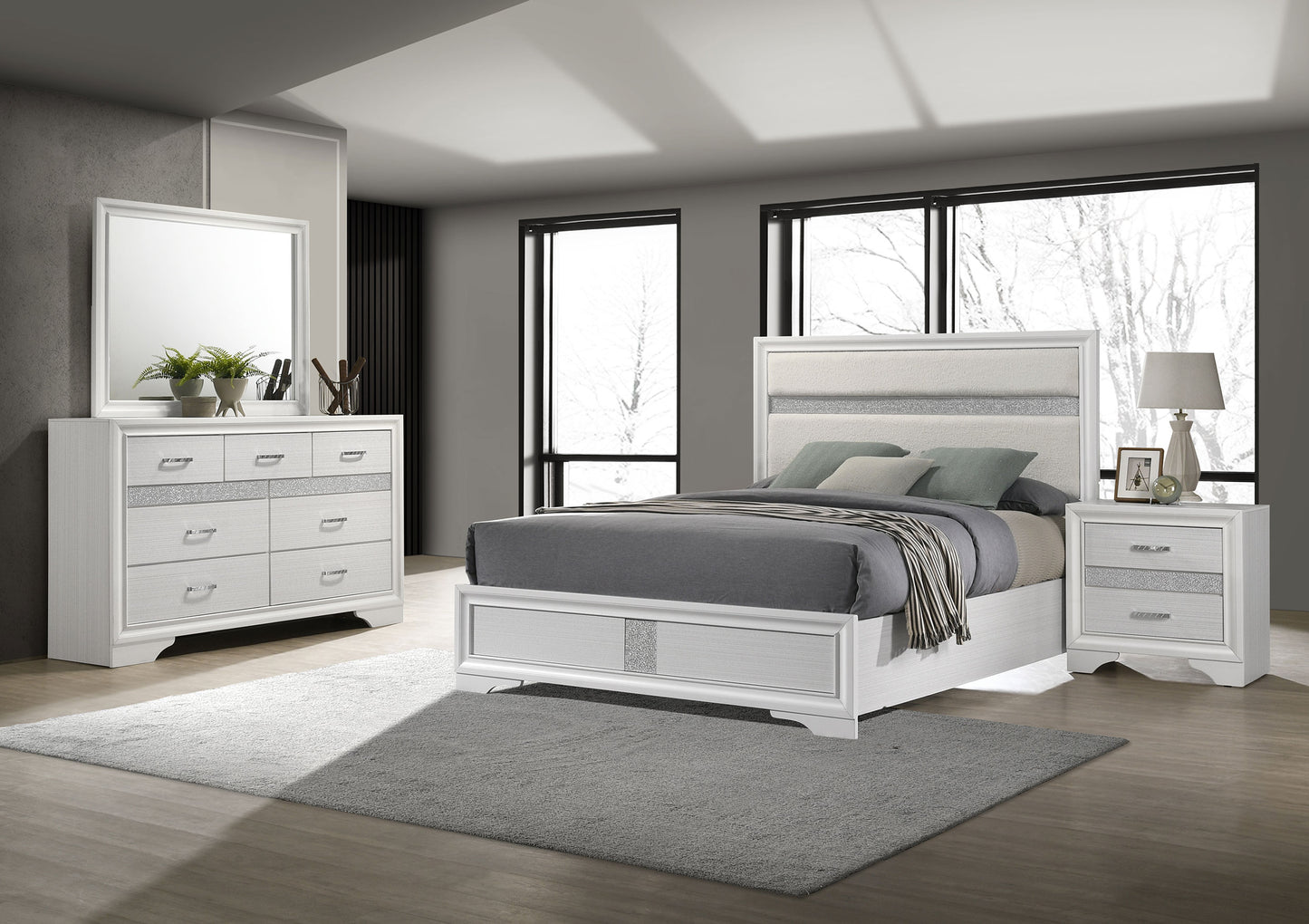 Miranda 4-piece Full Bedroom Set White