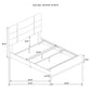 Ines 56-inch Fabric Upholstered Queen Panel Bed Navy