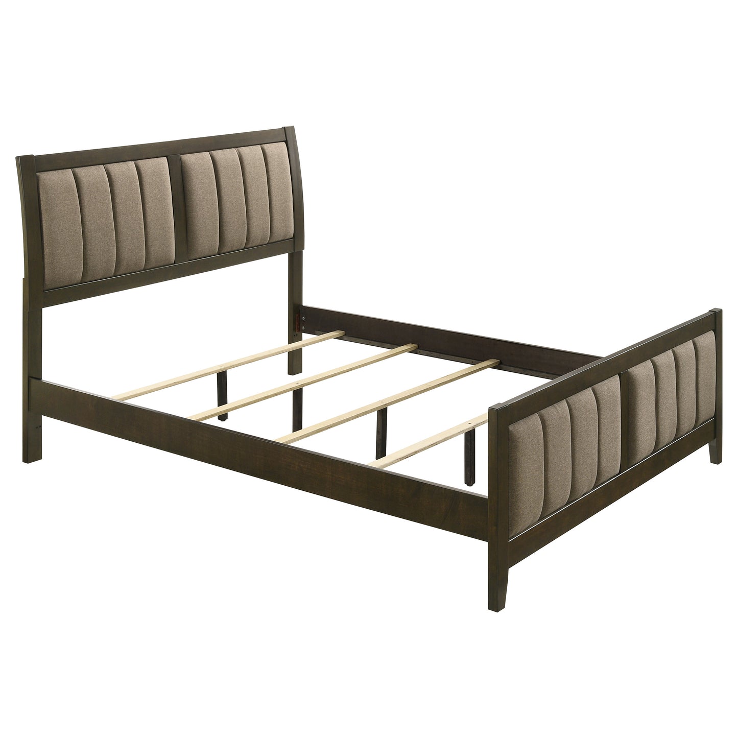 Wilkes 4-Piece Queen Bedroom Set with Upholstered Bed Dark Cocoa
