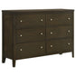 Wilkes 5-Piece Queen Bedroom Set with Upholstered Bed Dark Cocoa