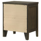 Wilkes Transitional 2-Drawer Nightstand with Metal Knobs Dark Cocoa