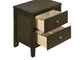 Wilkes Transitional 2-Drawer Nightstand with Metal Knobs Dark Cocoa
