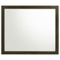 Wilkes Transitional Rectangular Wood-Framed Dresser Mirror Dark Cocoa