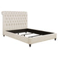 Devon 57-inch Upholstered Queen Panel Bed Beige