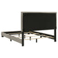 Dorian Fabric Upholstered Full Panel Bed Taupe