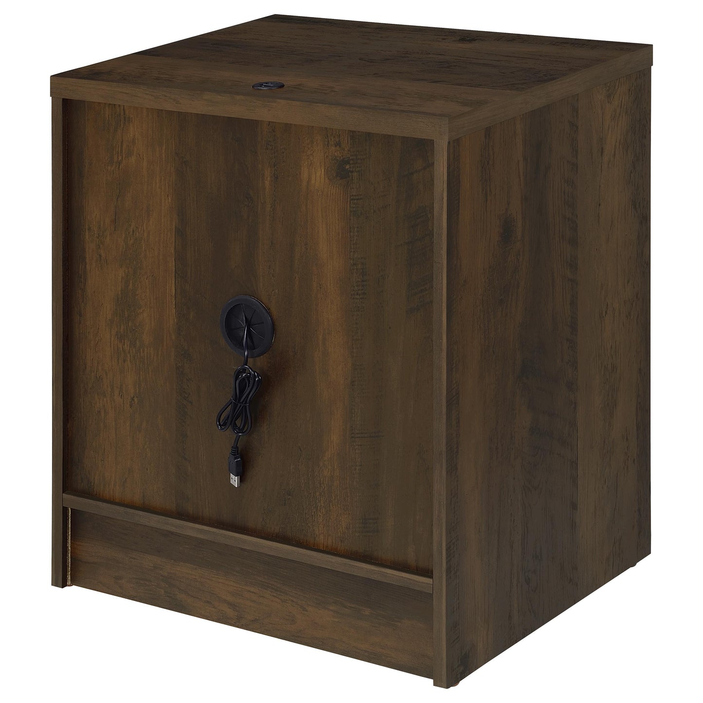 Westpark 2-drawer Nightstand LED Lights and USB Dark Pine