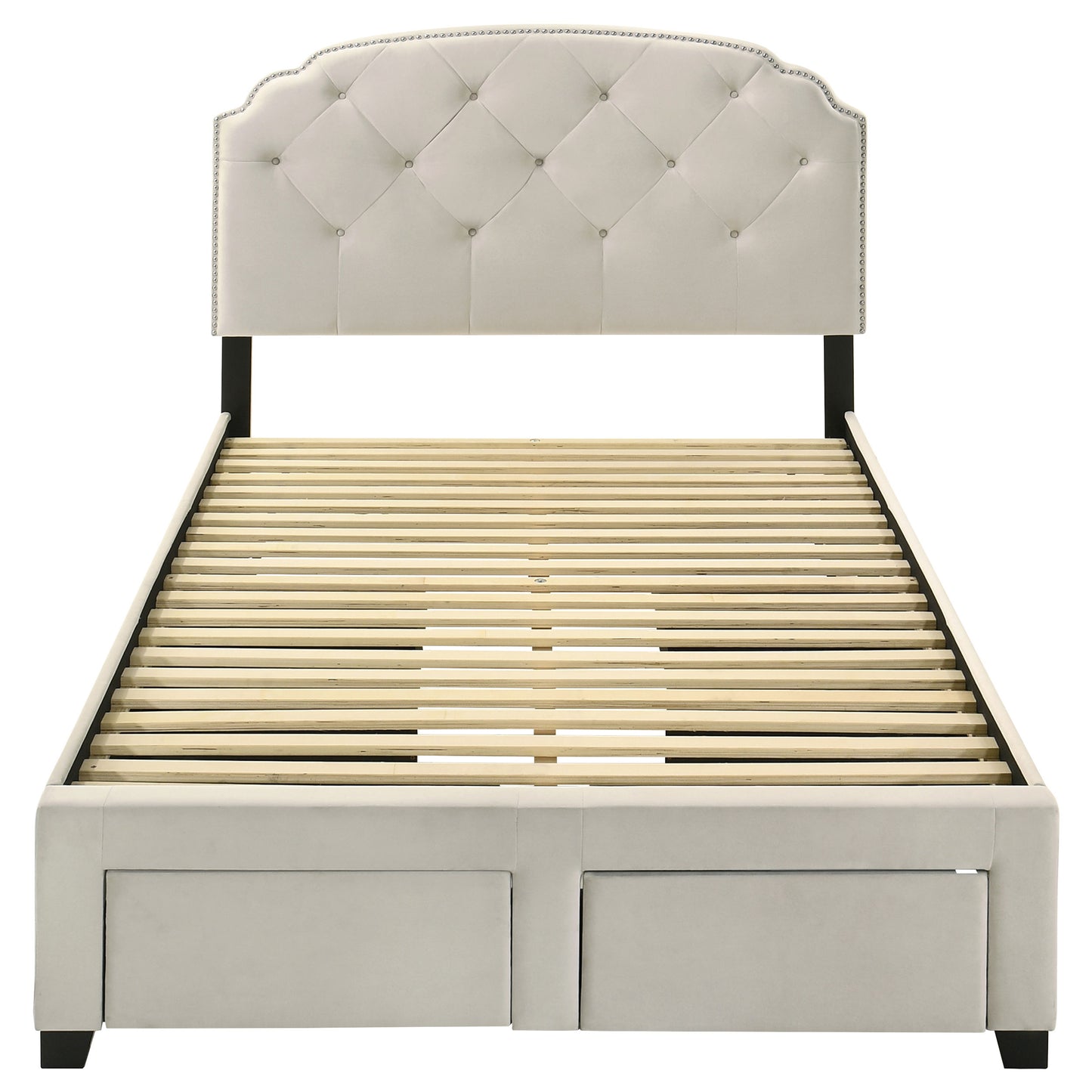 Marianna 4-drawer Upholstered Full Storage Bed Cream