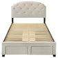 Marianna 4-drawer Upholstered Full Storage Bed Cream