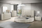 Sonya Upholstered Queen Round Storage Bed Ivory