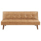 Jenson Upholstered Tufted Convertible Sofa Bed Saddle Brown
