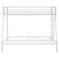 Alevera Twin-Over-Full Steel Bunk Bed with Ladder Matte White