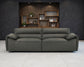 Buxton Top Grain Leather Upholstered Sofa Graphite