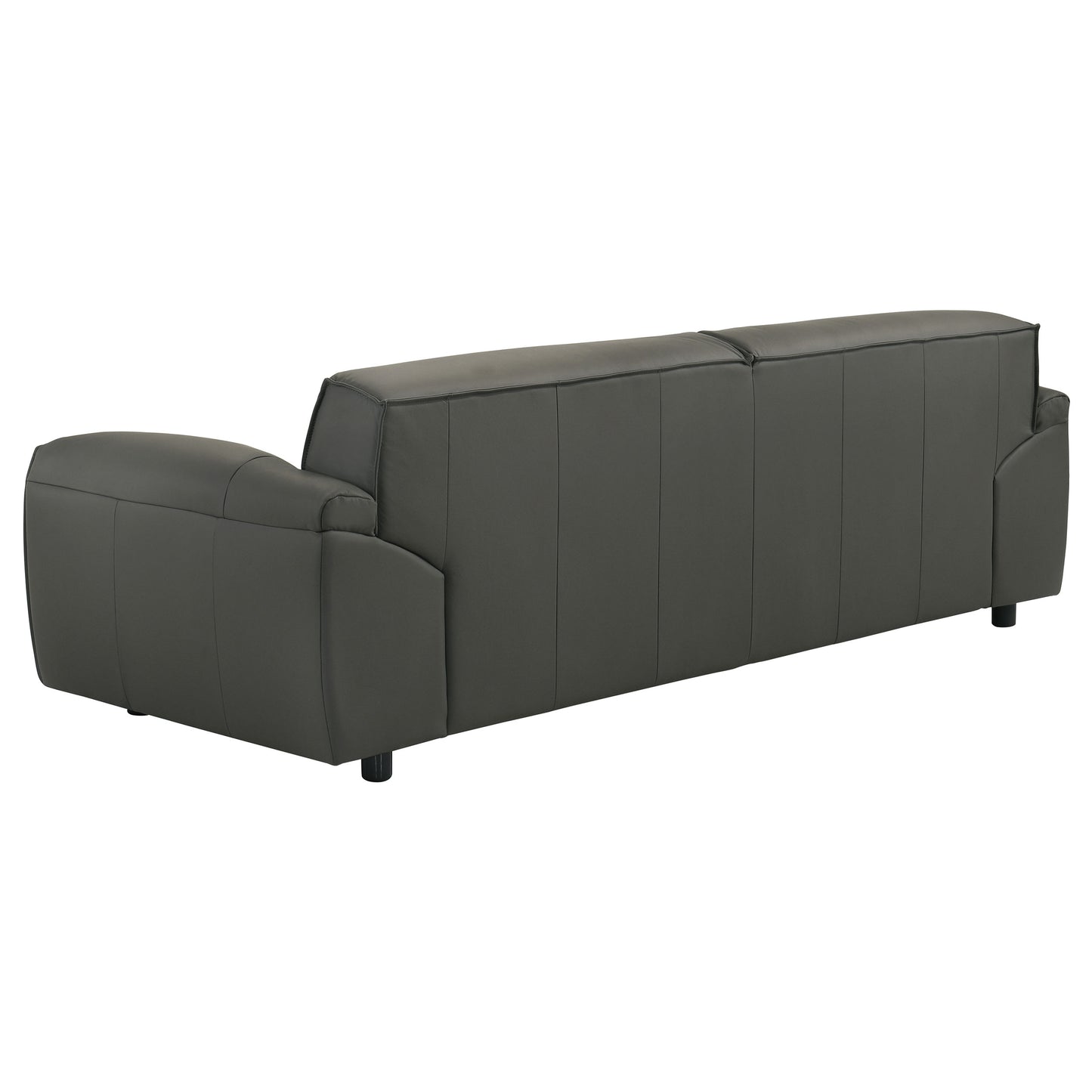Buxton Top Grain Leather Upholstered Sofa Graphite