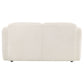 Dorset Fabric Upholstered Round Track Arm Loveseat White
