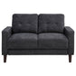 Bowen II 2-piece Upholstered Track Arm Sofa Set Steel Grey