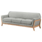 Vaughn Fabric Upholstered Flared Arm Sofa Grey