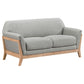 Vaughn 3-piece Fabric Upholstered Flared Arm Sofa Set Grey