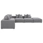 Jennifer 6-piece Upholstered Modular Sectional Grey