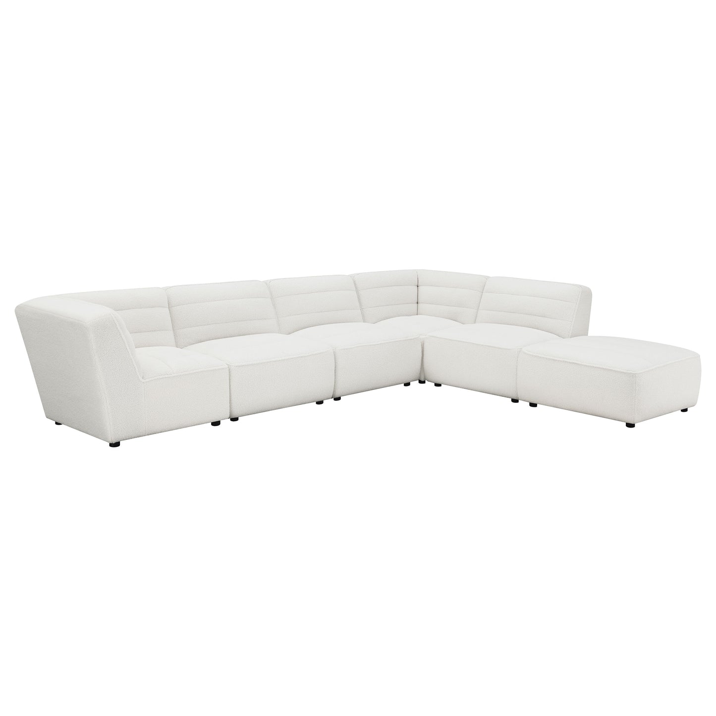 Sunny Upholstered Armless Chair Ivory Sherpa
