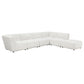 Sunny Upholstered Armless Chair Ivory Sherpa