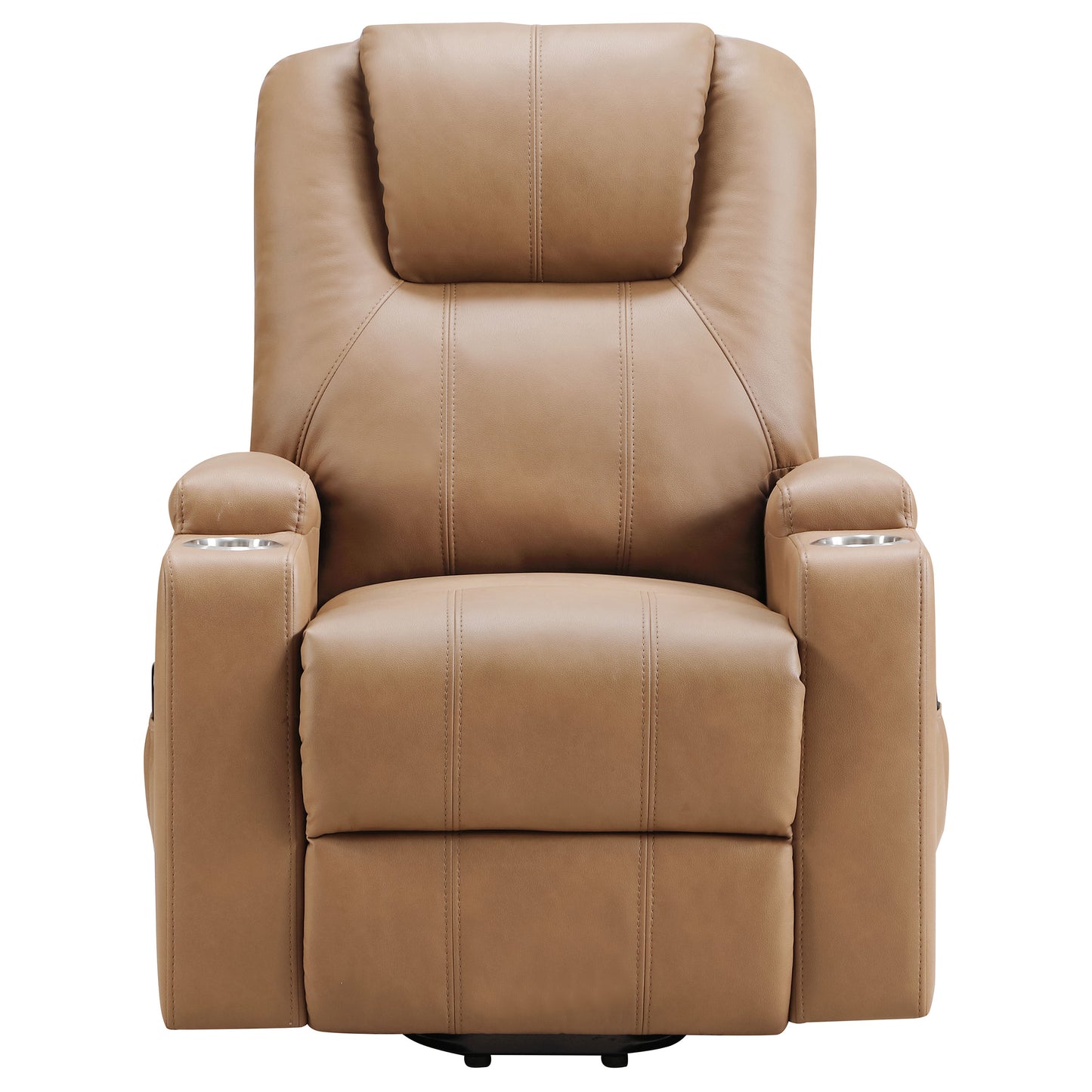 Armstrong Faux Leather Power Lift Massage Recliner Camel