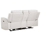 Kennett Chenille Upholstered Power Reclining Loveseat Ivory