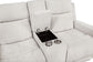 Kennett Chenille Upholstered Power Reclining Loveseat Ivory