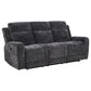 Kennett 3-piece Chenille Power Reclining Sofa Set Dark Grey