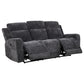 Kennett 3-piece Chenille Power Reclining Sofa Set Dark Grey