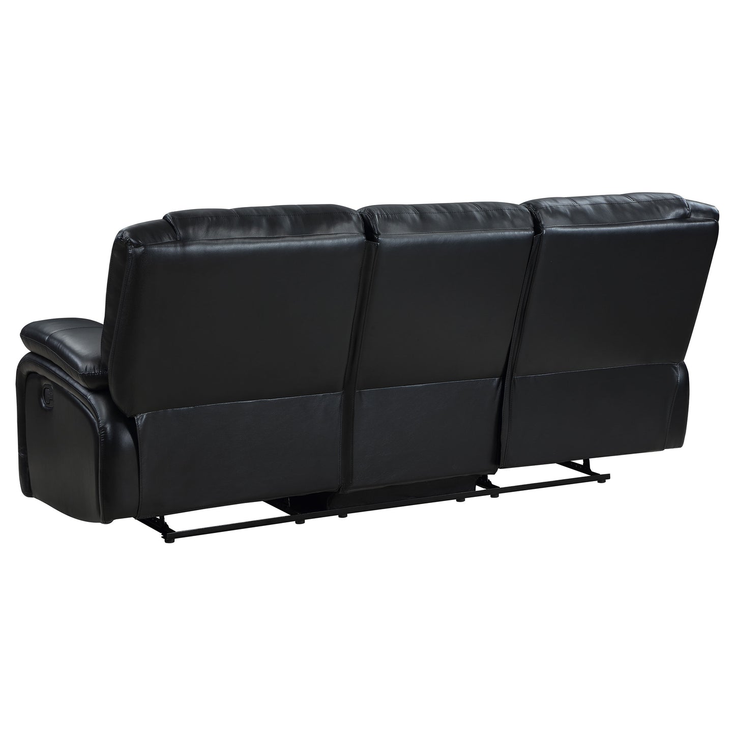Camila 3-piece Upholstered Reclining Sofa Set Black