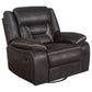 Greer 3-piece Upholstered Reclining Sofa Set Brown