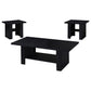 Rodez 3-piece Engineered Wood Coffee Table Set Black