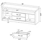 Burke 3-piece 59-inch TV Entertainment Center Grey Driftwood