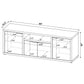 Tabby TV Stand for TVs up to 65 Inches with 4-Door Storage in Mango