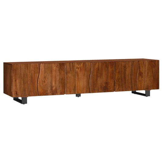 Trask 86-inch Wood TV Stand Media Console Mango Brown