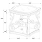 Laney 1-shelf Glass Top Square End Table Dark Merlot