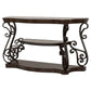Laney Scrollwork Entryway Sofa Console Table Dark Merlot