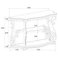 Laney Scrollwork Entryway Sofa Console Table Dark Merlot