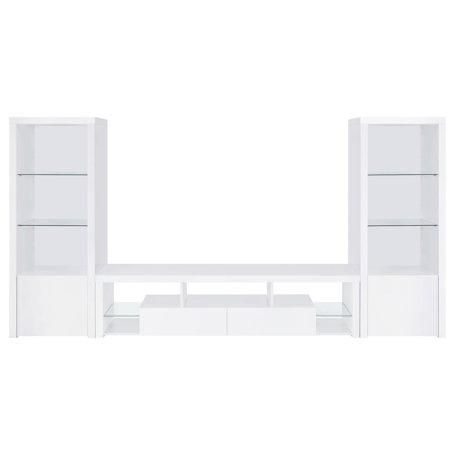Jude 3-piece 71-inch TV Entertainment Center White High Gloss