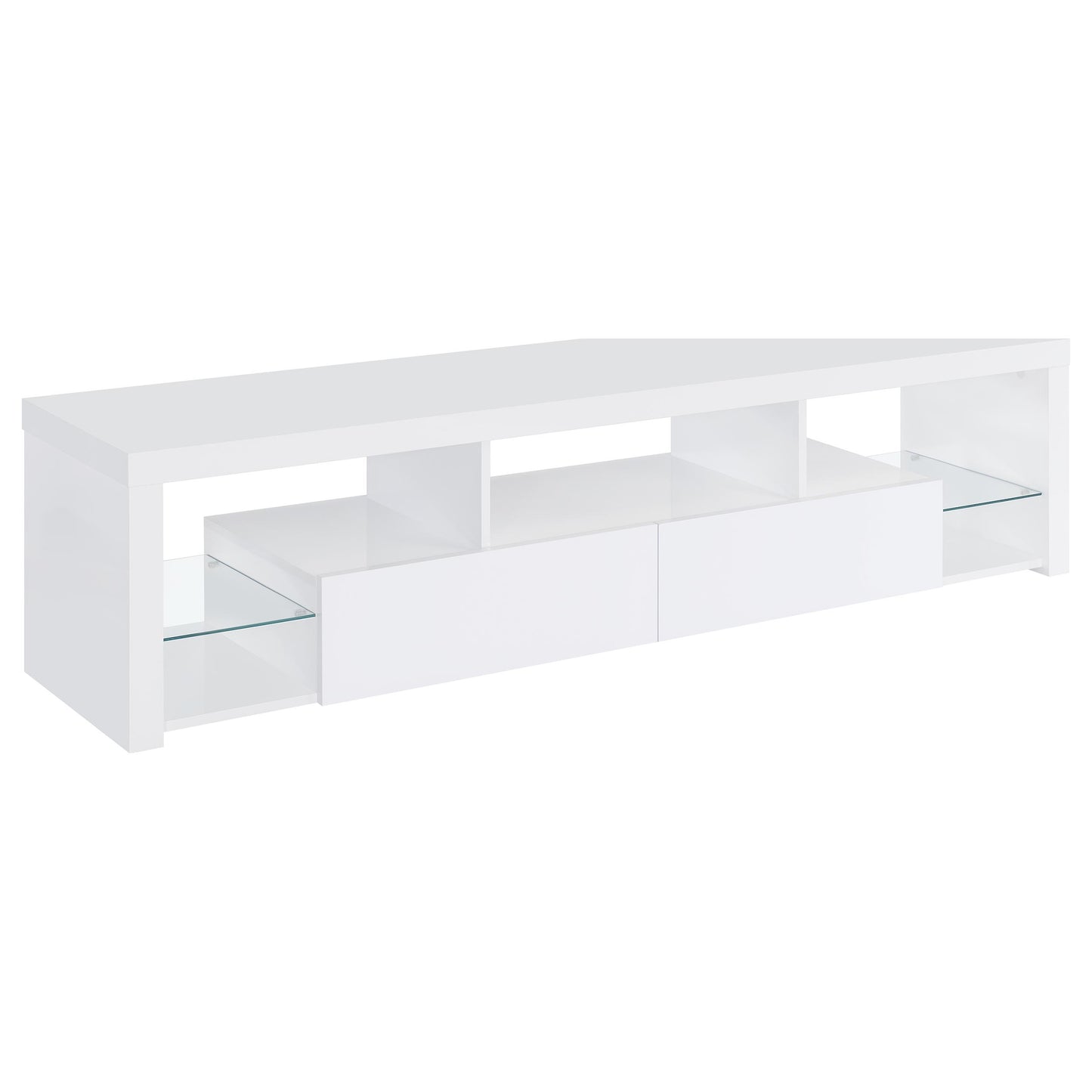 Jude 3-piece 71-inch TV Entertainment Center White High Gloss