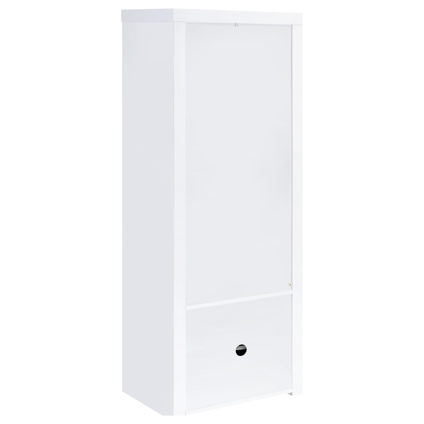 Jude 3-shelf Engineered Wood Media Tower High Gloss White