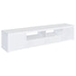 Jude 2-door Engineered Wood 79-inch TV Stand High Gloss White