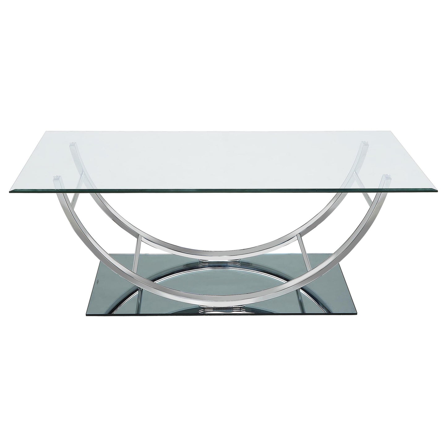 Danville 2-piece Glass Top Coffee and End Table Set Chrome